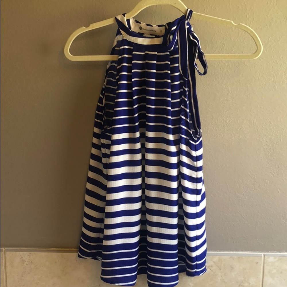 Impeccable Pig Blue and White Striped Tank
